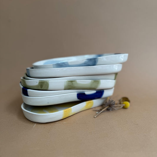 Painted Stoneware Tray